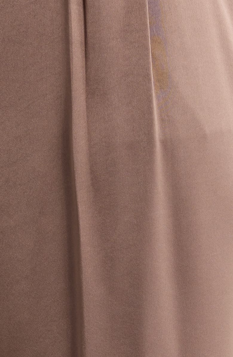 Tahari ASL Pleated Satin Wide Leg Pants, Alternate, color, Mocha