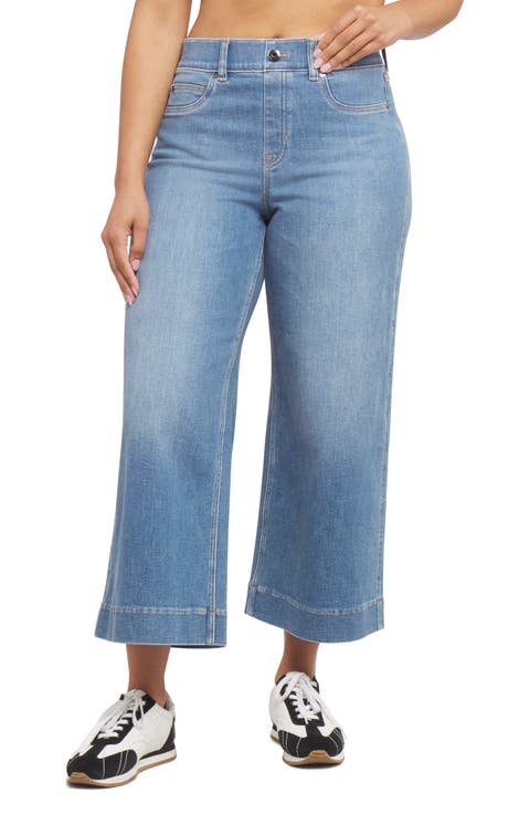 SPANXshape™ EveryWear Cropped Wide Leg Jeans (Regular, Petite, Tall, Plus)
