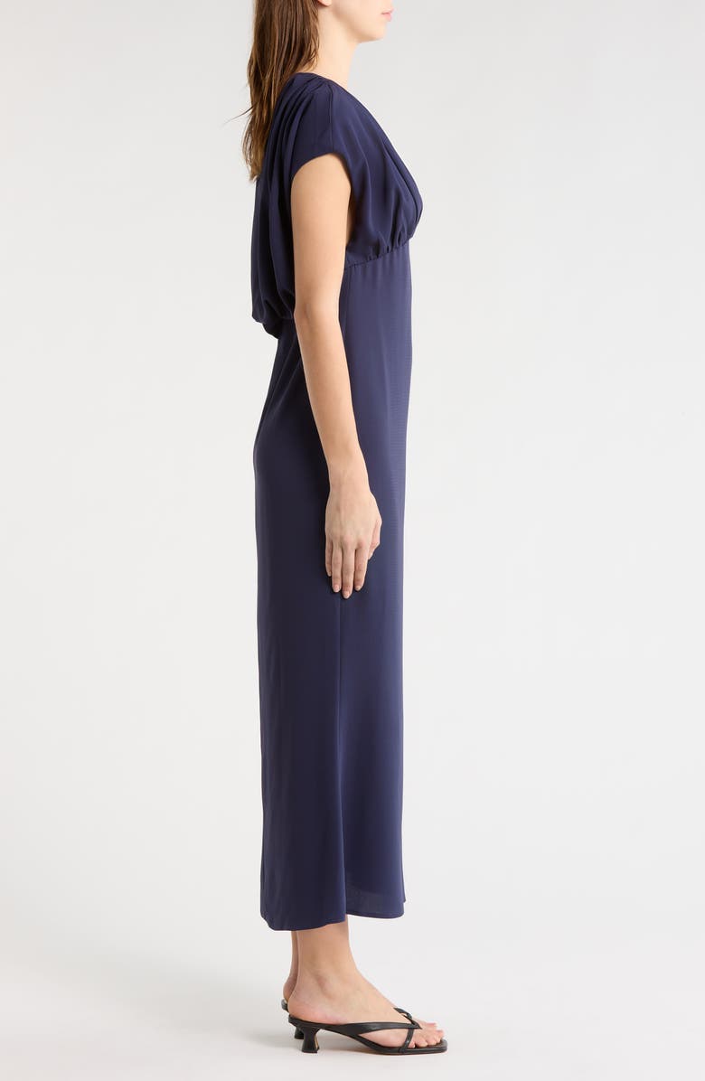 STAUD Char Empire Waist Dress, Alternate, color, Navy