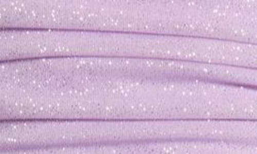 Jump Apparel Metallic Drape Front Long Sleeve Minidress In Lilac