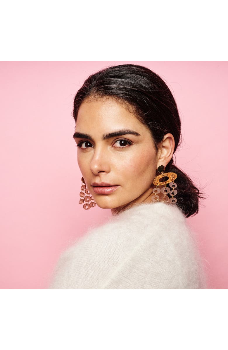 Toolally Hepworth Chandelier Earrings - Mocha & Champagne, Alternate, color, Mocha & Champagne