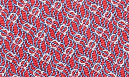 Ferragamo Tetris Gancini Silk Tie In Red