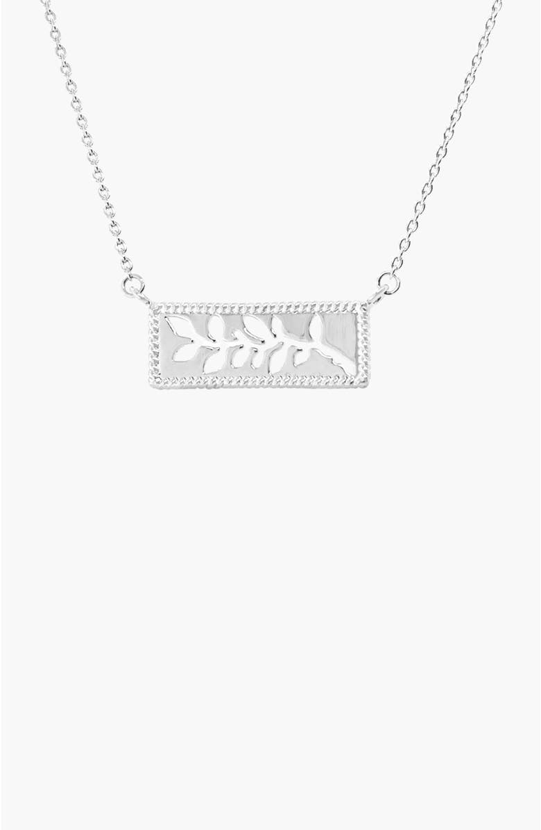 Rizen Jewelry Olive Branch Necklace, Main, color, Sterling Silver