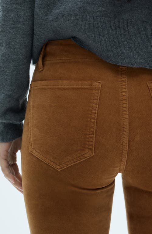 Mango Britney Flare Corduroy Pants In Medium Brown