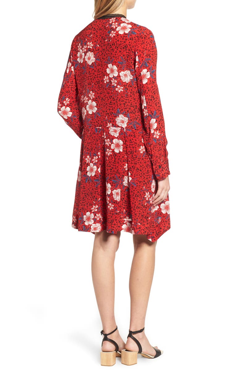 Zadig & Voltaire Ruti Pensee Double Floral Silk Dress, Alternate, color, 