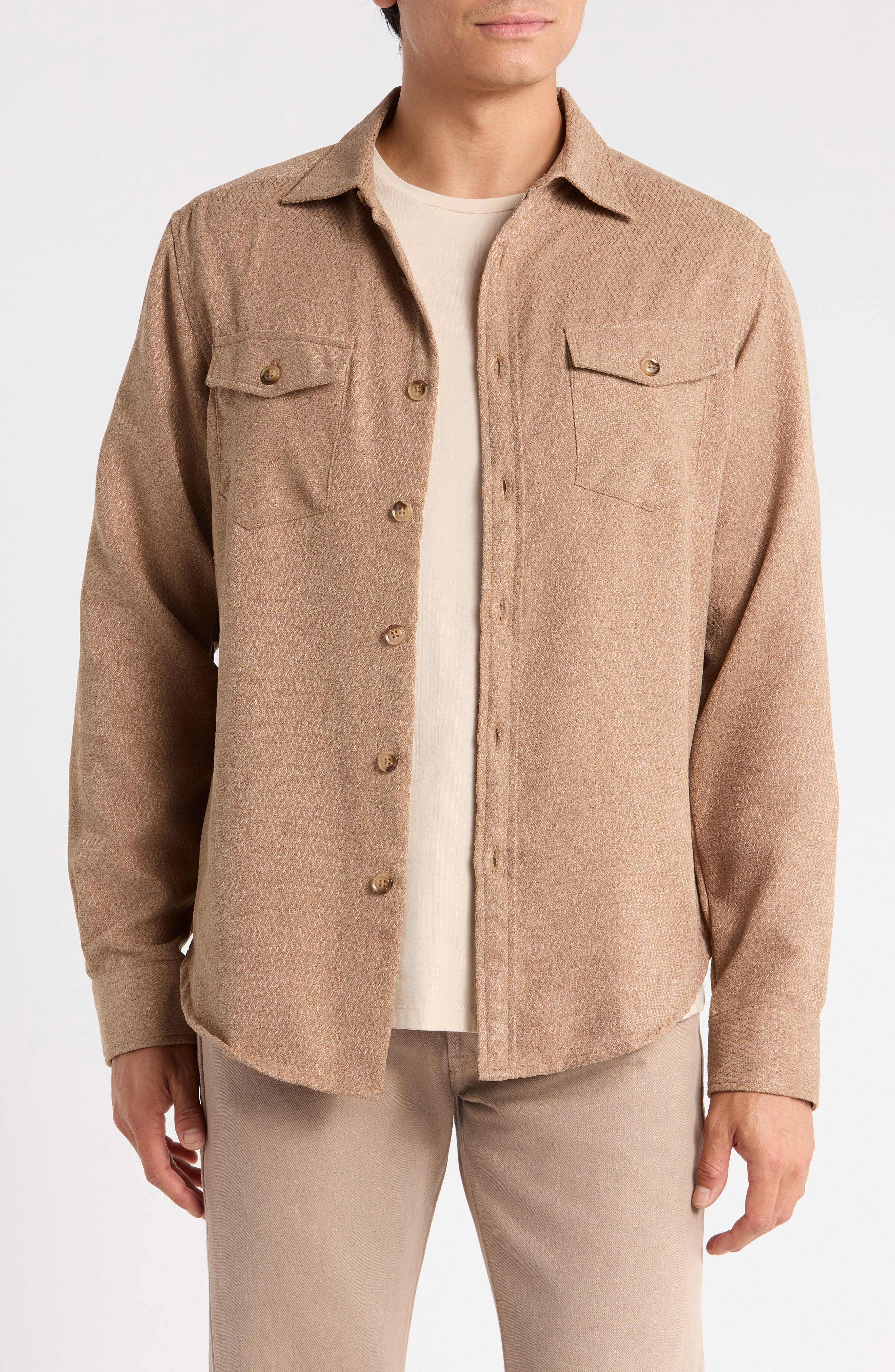 Chevron Button-Up Shirt