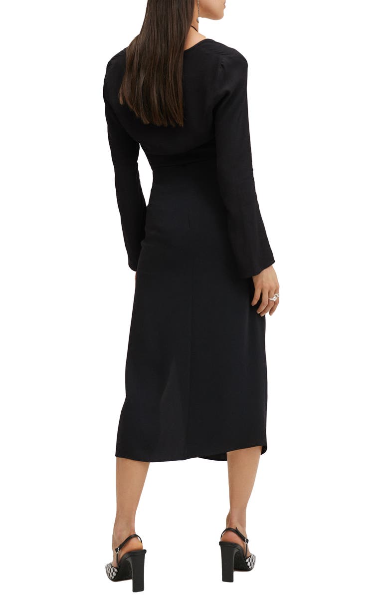 MANGO Vent Midi Skirt, Alternate, color,