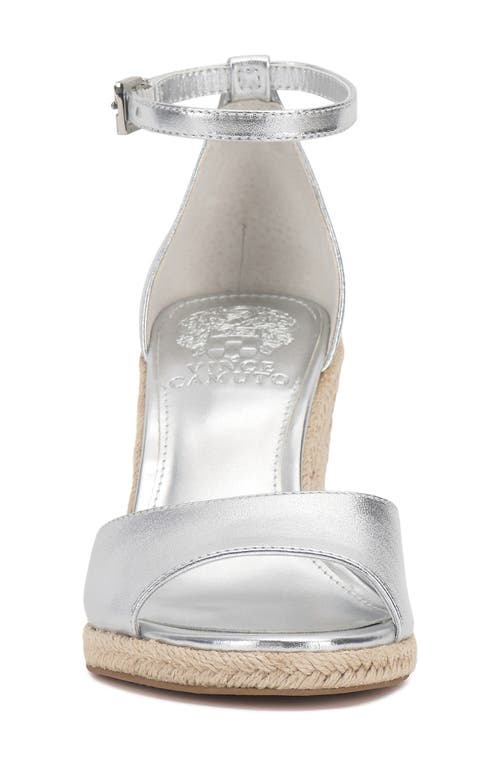 Vince Camuto Felyn Espadrille Wedge Sandal In Lux Silver