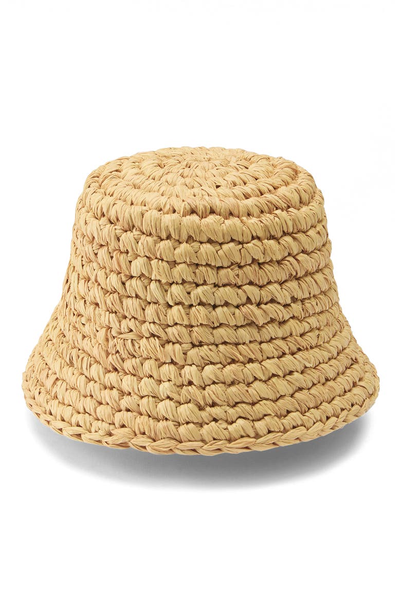 Anya Raffia Bucket Hat, Alternate, color, NATURAL