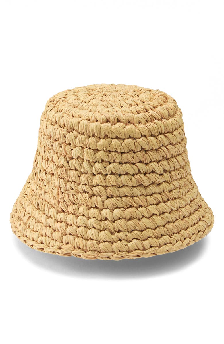 Helen Kaminski Anya Raffia Bucket Hat, Alternate, color, Natural