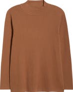 Jones New York Rib Mock Neck Sweater