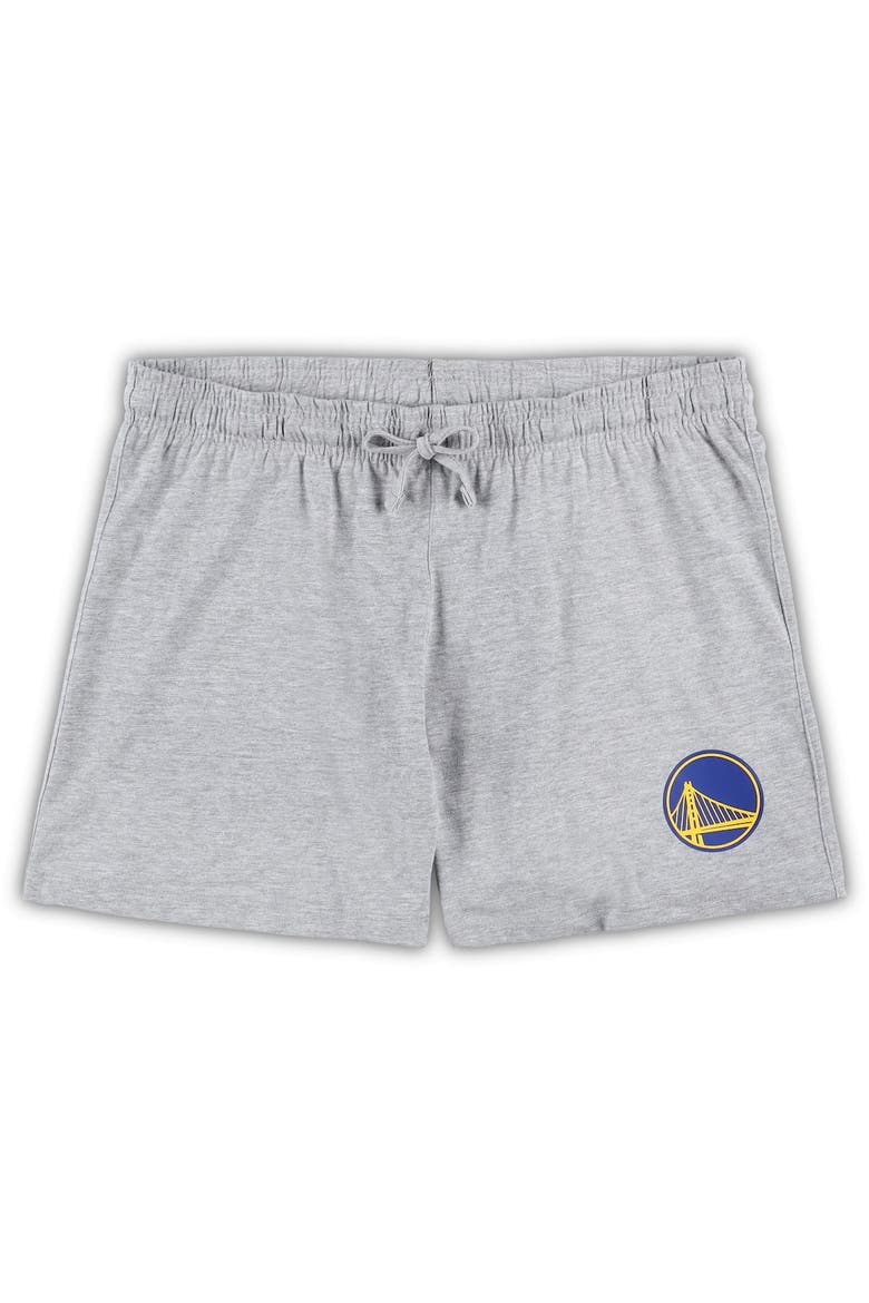 Women's Concepts Sport Purple/Heather Gray Los Angeles Lakers Plus Size Long Sleeve T-Shirt and Shorts Sleep Set, Alternate, color, Purple