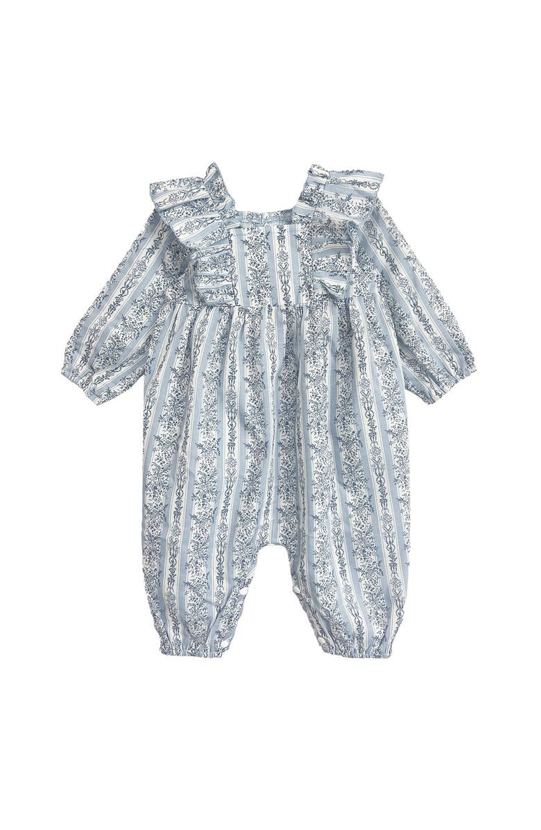 Mabel + Honey Georgina Romper, Main, color, Blue