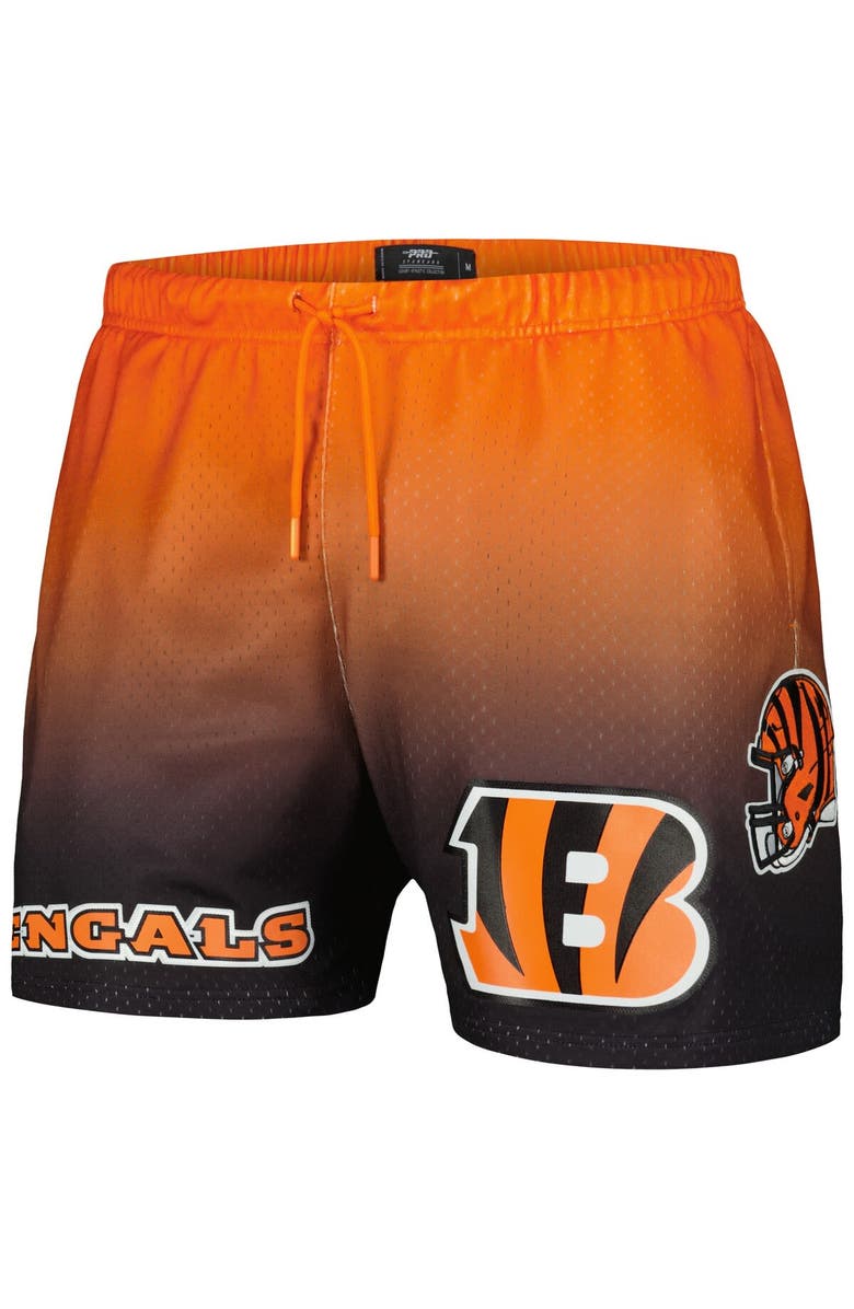 PRO STANDARD Men's Pro Standard Black/Orange Cincinnati Bengals Ombre Mesh Shorts, Alternate, color, Black
