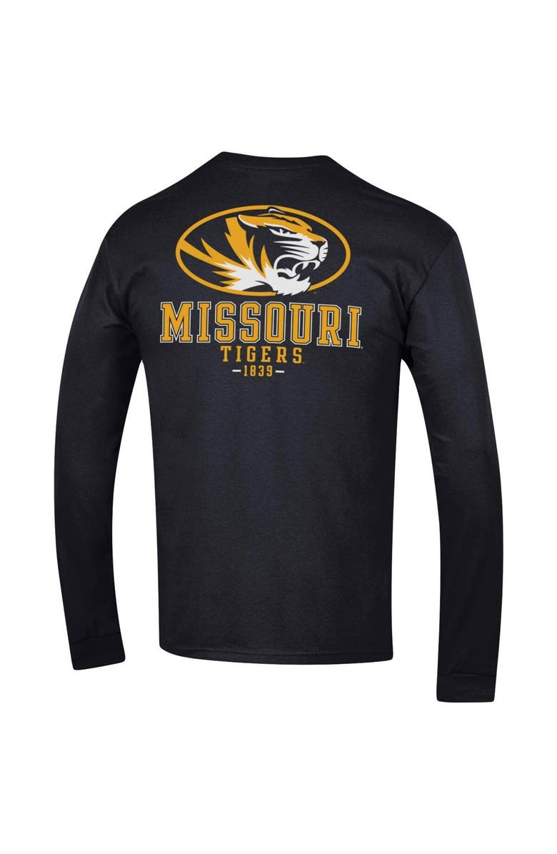 Champion Men's Champion Black Missouri Tigers Team Stack Long Sleeve T-Shirt, Alternate, color, Black