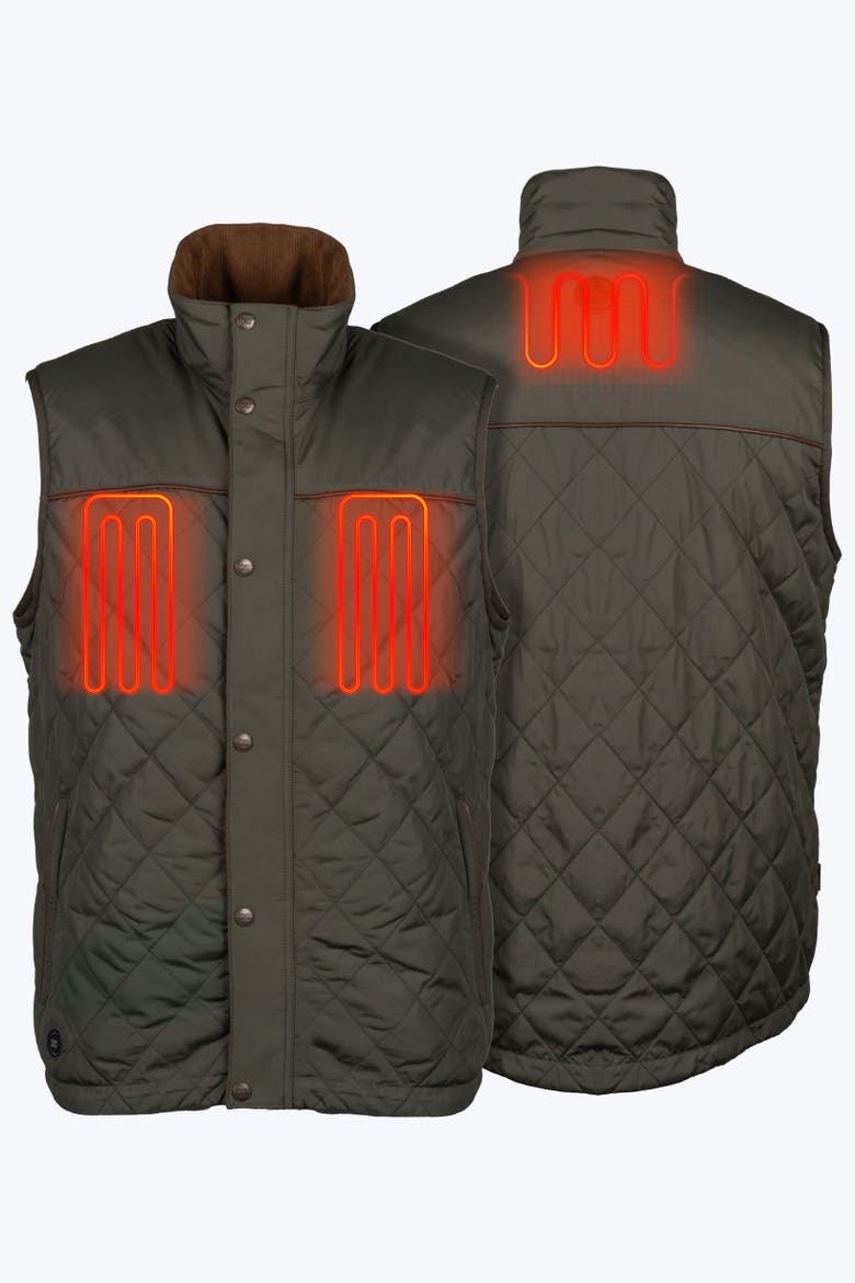 Men's Duke Heated Vest, Alternate, color, Forest Green