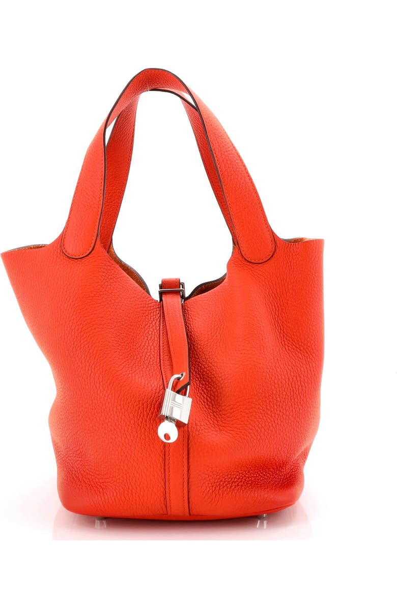 Pre-Owned Hermes Picotin Lock Bag Clemence MM, Main, color, Feu