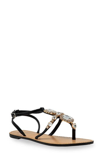 CHASE & CHLOE CHASE AND CHLOE EMBELLISHED ANKLE SANDAL 
