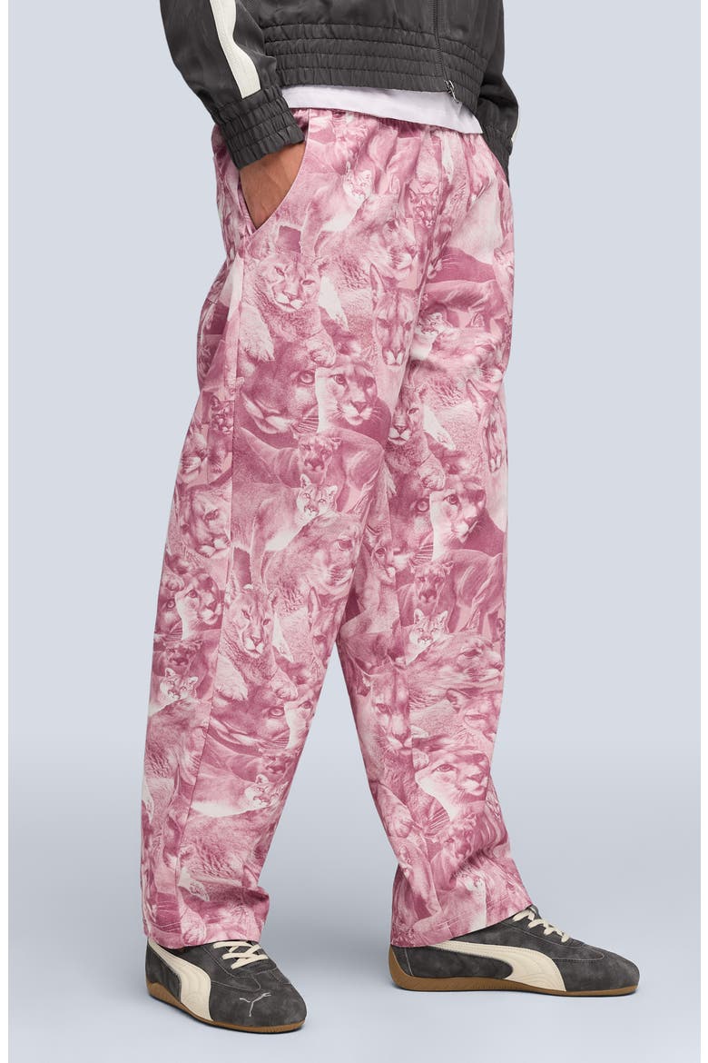 Special Items Allover Cat Print Drawstring Pants, Alternate, color, POISED PINK