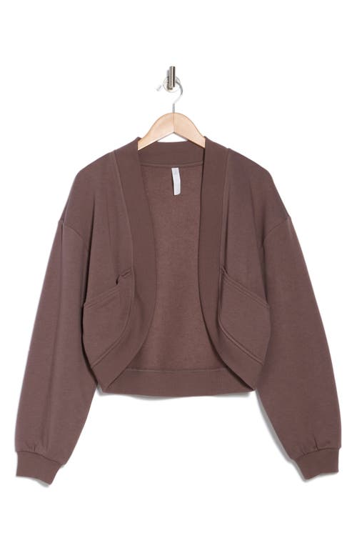 Z By Zella Feather Fleece Shrug Cardigan In Gray