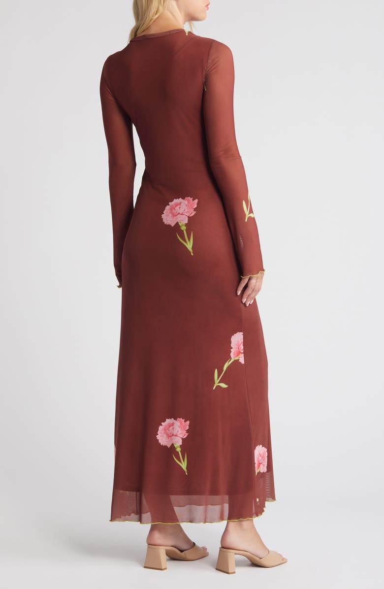 SOMETHING NEW Babe Floral Long Sleeve Maxi Dress, Alternate, color,