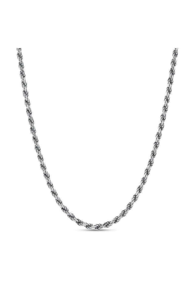 Akari Diamond-Cut Rope Chain Necklace 925 Silver, Main, color, Sterling Silver