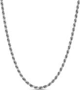 LuvMyJewelry Akari Diamond-Cut Rope Chain Necklace 925 Silver