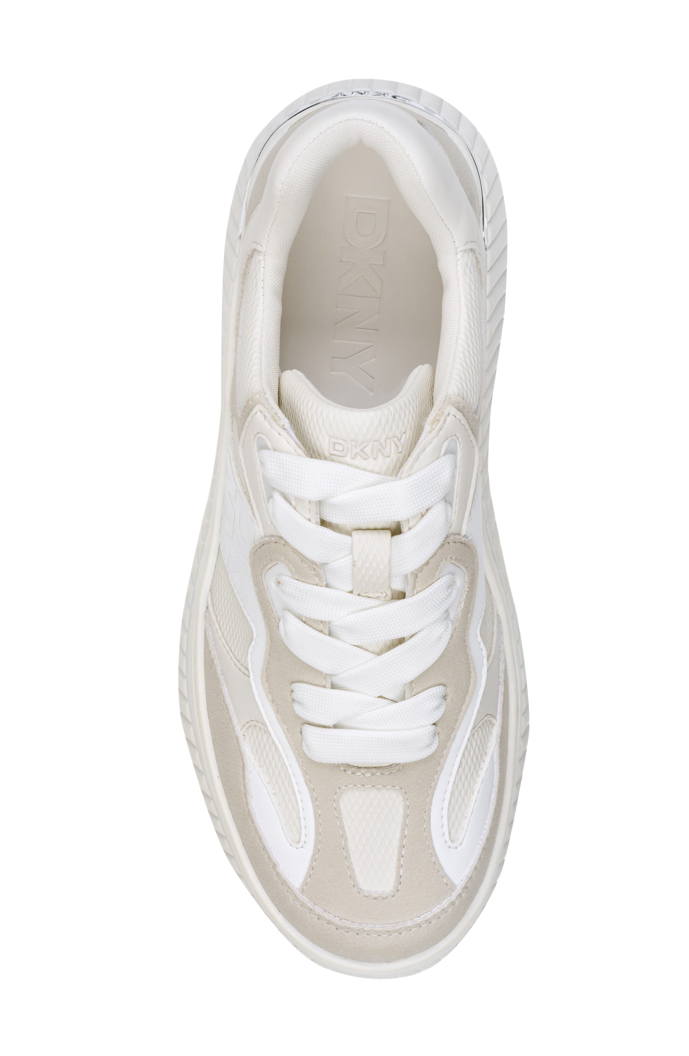 DKNY Lachele Platform Sneaker, Alternate, color, Soft White/ White