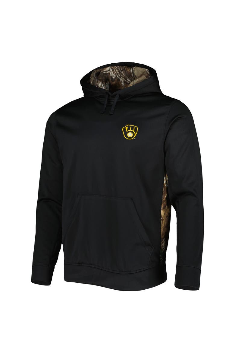Men's Dunbrooke Black/Camo Milwaukee Brewers Ranger Pullover Hoodie, Alternate, color, Black