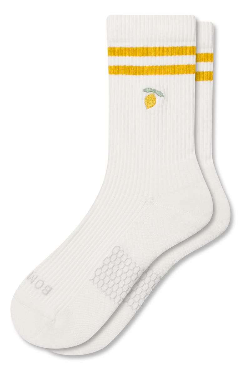 Bombas Lemon Modern Rib Quarter Socks, Alternate, color, 