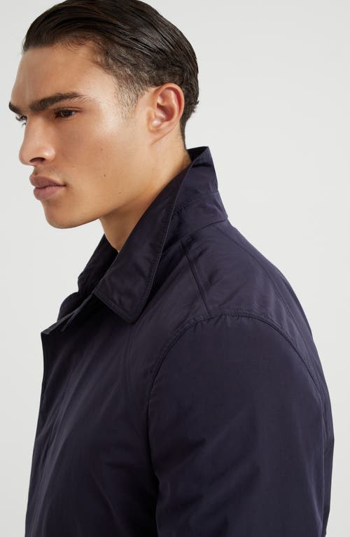 Brunello Cucinelli Water-resistant Microfiber Trench Coat In Azure