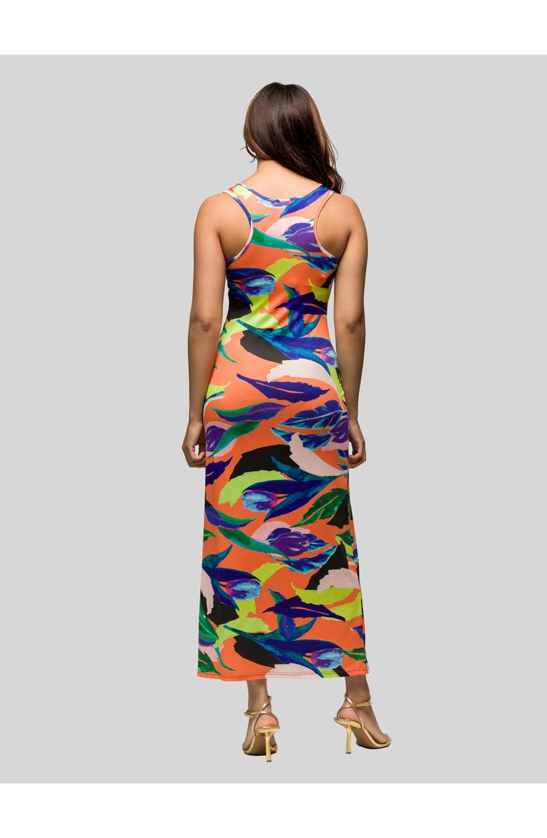 24seven Comfort Apparel Multicolor Razorback Tank Casual Maxi Dress, Alternate, color,
