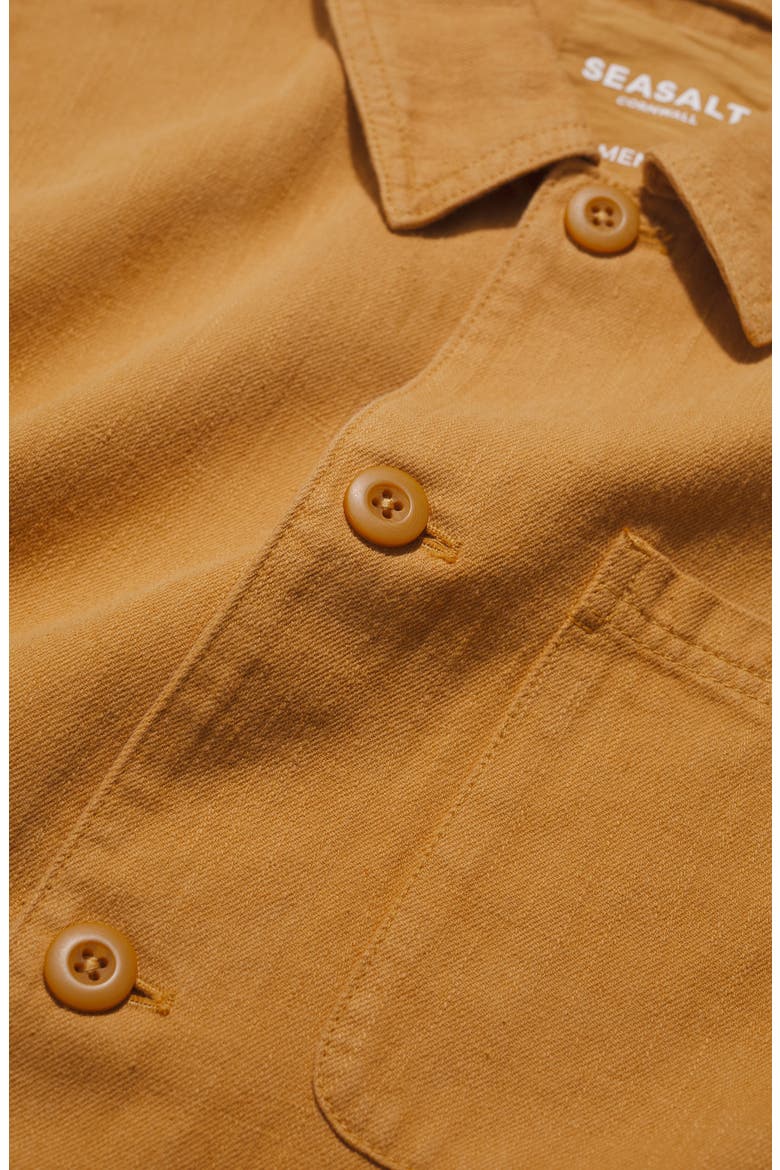 Well Wright Organic Cotton & Linen Shirt Jacket, Alternate, color, MUSTARD SEED