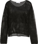 MANGO Floral Embroidered Open Stitch Sweater