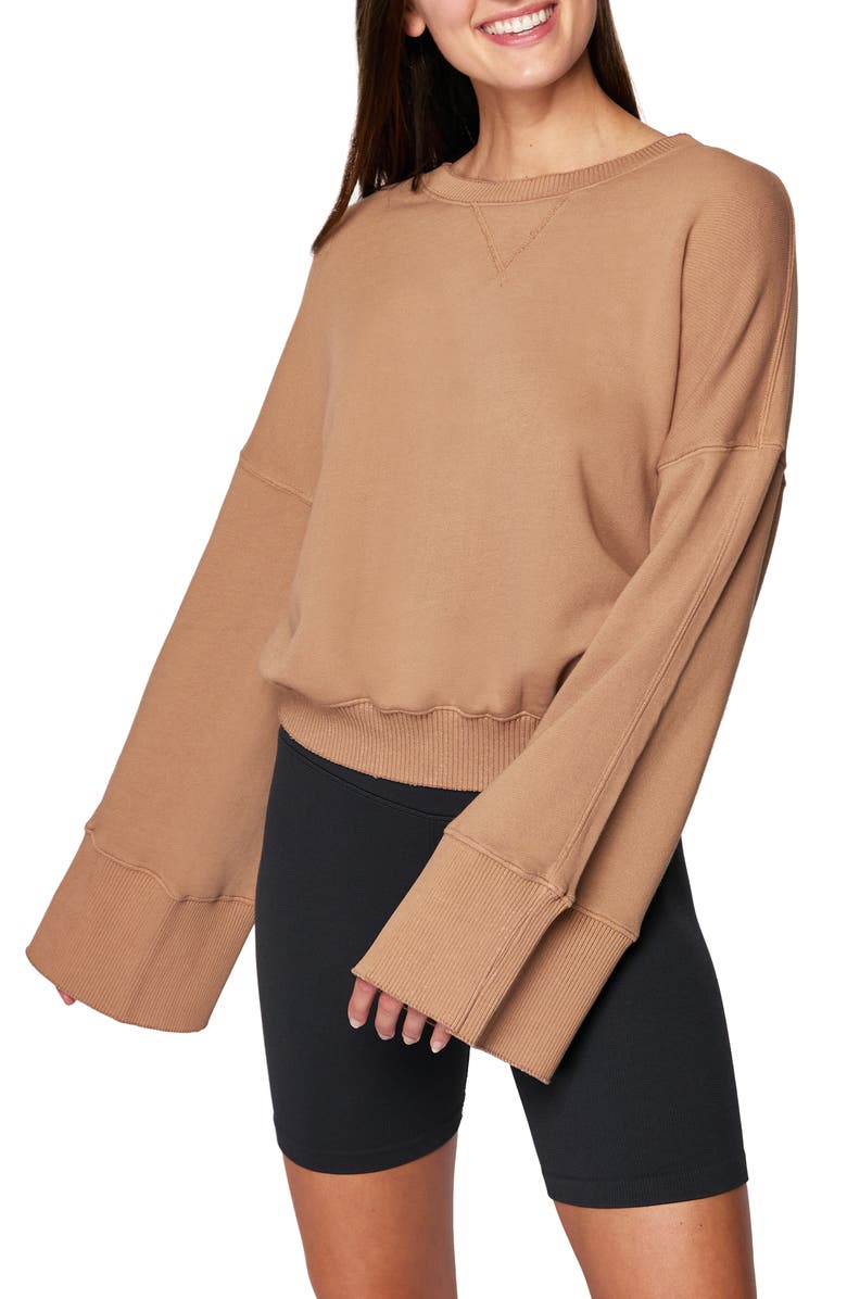 Spiritual Gangster Malia Wide Sleeve Crewneck Pullover, Main, color,