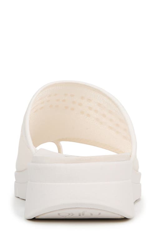 Ryka Women's Elegance Washable Toe Loop Slide Sandals In White