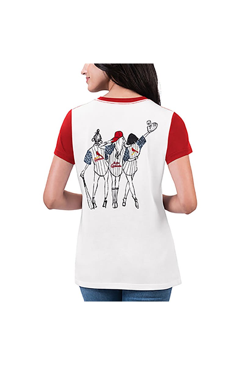 G-III 4HER BY CARL BANKS Women's G-III 4Her by Carl Banks White St. Louis Cardinals Illustration Ringer T-Shirt, Alternate, color, White