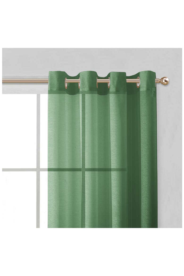 Sheer Set of 2 Panel Curtains, Alternate, color, SAGE