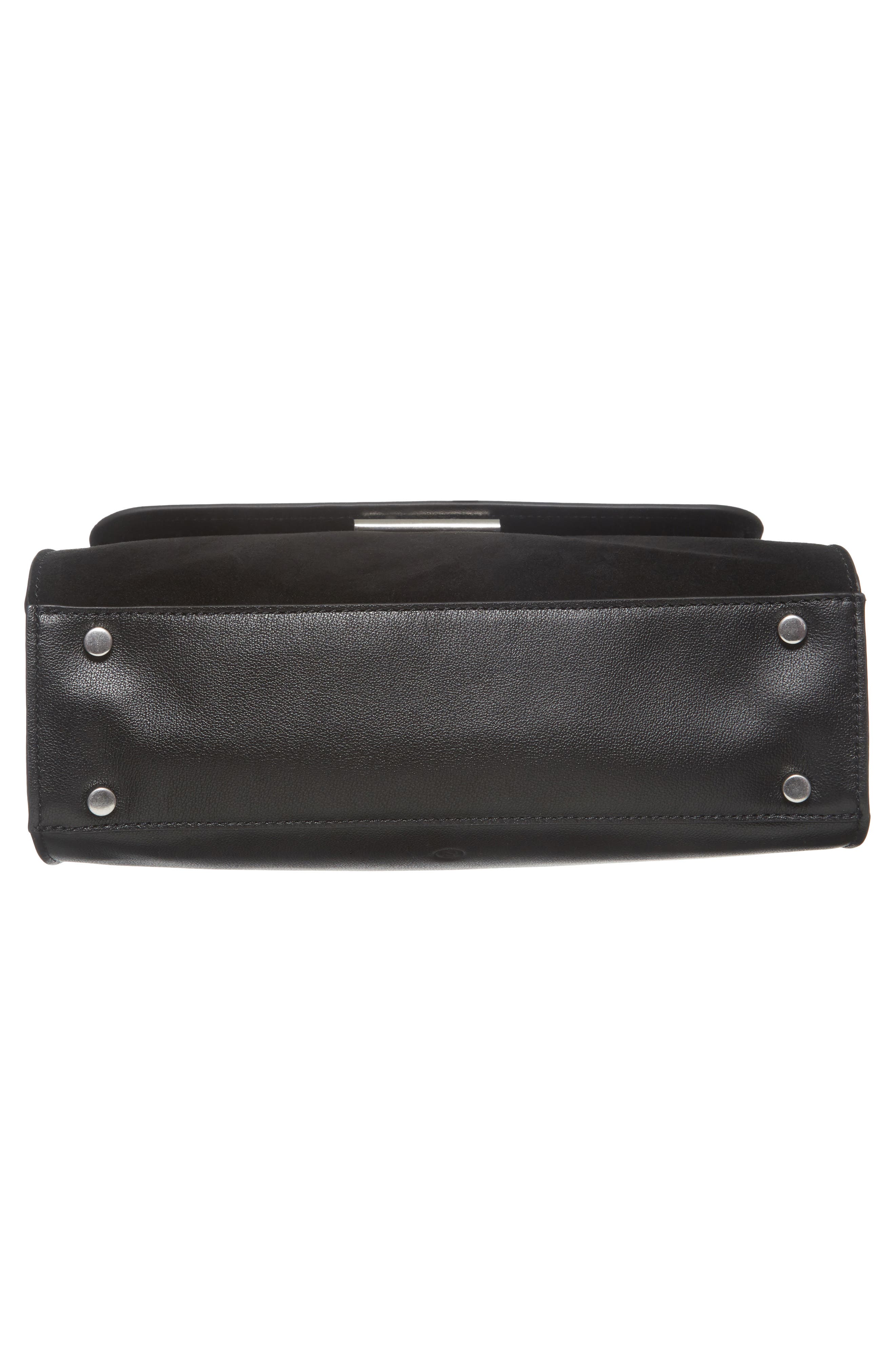 Treasure & Bond Treasure&Bond Top Handle Suede & Leather Satchel, Alternate, color, 