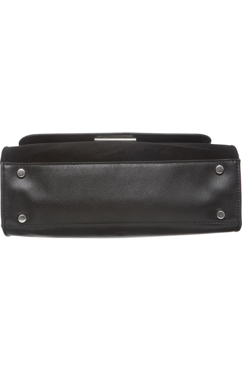 Treasure & Bond Treasure&Bond Top Handle Suede & Leather Satchel, Alternate, color,