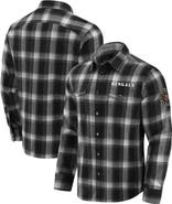 Darius Rucker Collection by Fanatics Men's Darius Rucker Collection by Fanatics Black Cincinnati Bengals Flannel Plaid Full-Snap Shirt