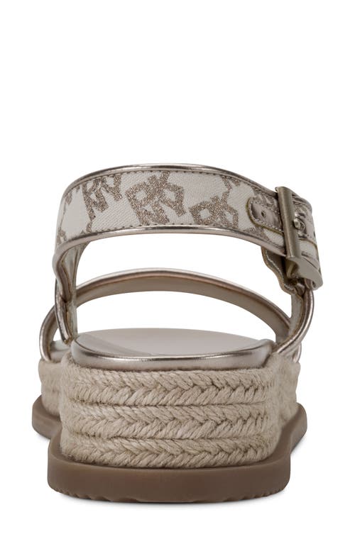 Dkny Berris Slingback Platform Espadrille In Bone