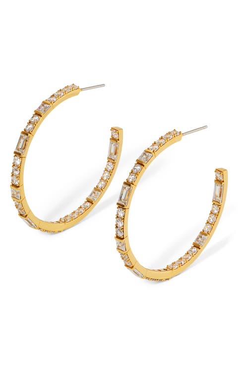 Delphine Cubic Cirzonia Hoop Earrings
