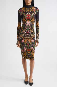 Delora Turtleneck Long Sleeve Body-Con Midi Dress