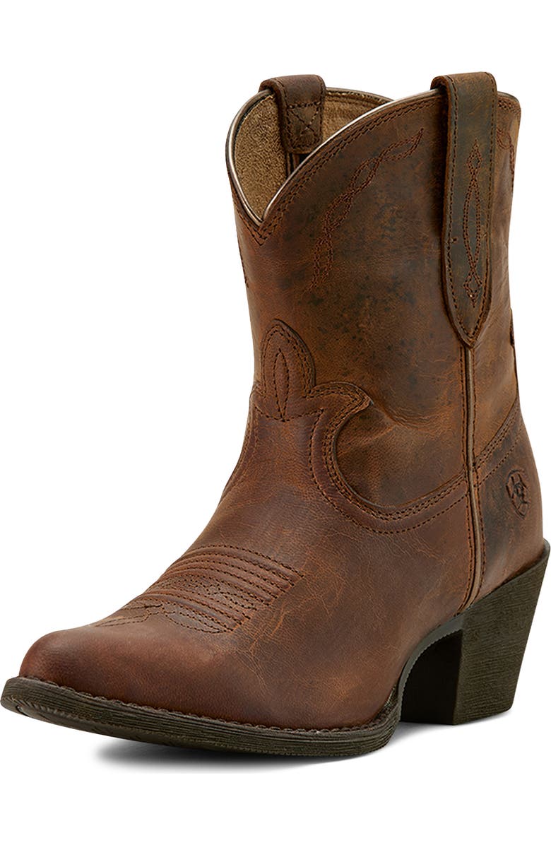 Ariat Maggie J Toe Short Western Boot, Alternate, color, Sassy Brown