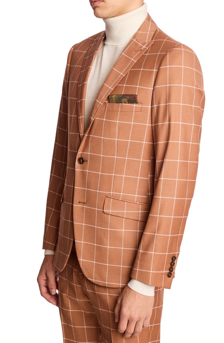 PAISLEY & GRAY Ashton Slim Fit Pumpkin Spice Blazer, Alternate, color, Pumpkin Spice Windowpane