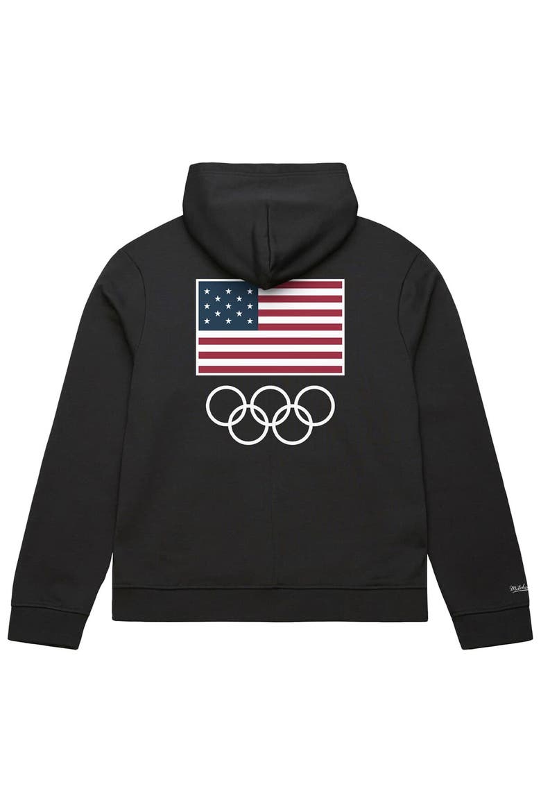 Men's Mitchell & Ness Black Team USA Coach Snoop Hoodie, Alternate, color, Black