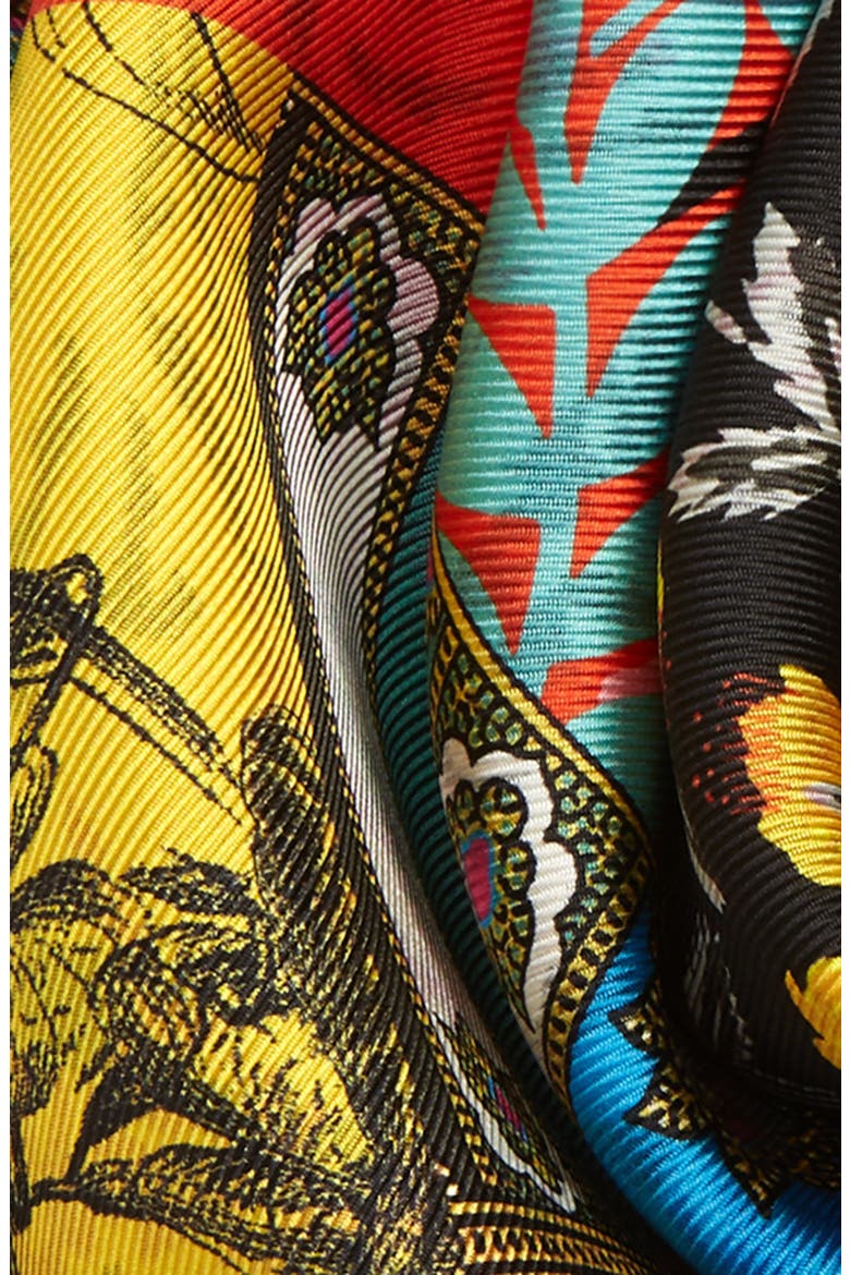 Foulard Reversible Silk Square Scarf, Alternate, color, GOLD