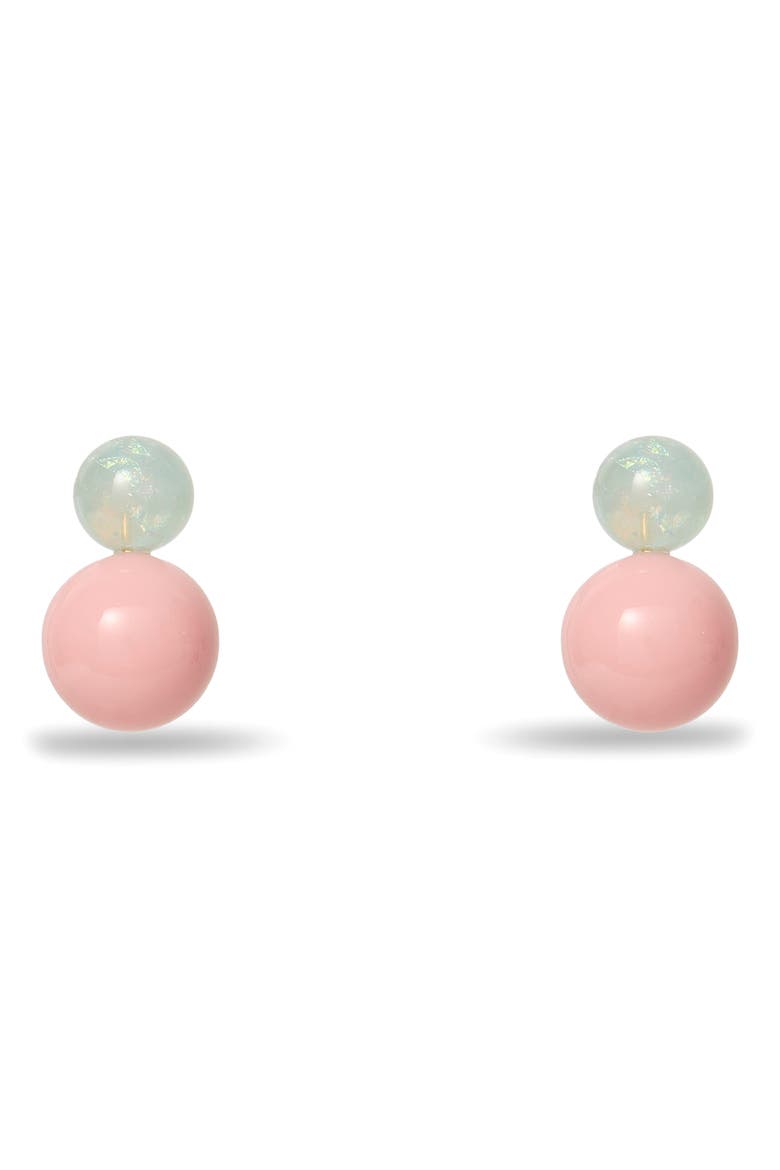 Oasis Double Drop Earrings, Main, color, BLUSH OPAL