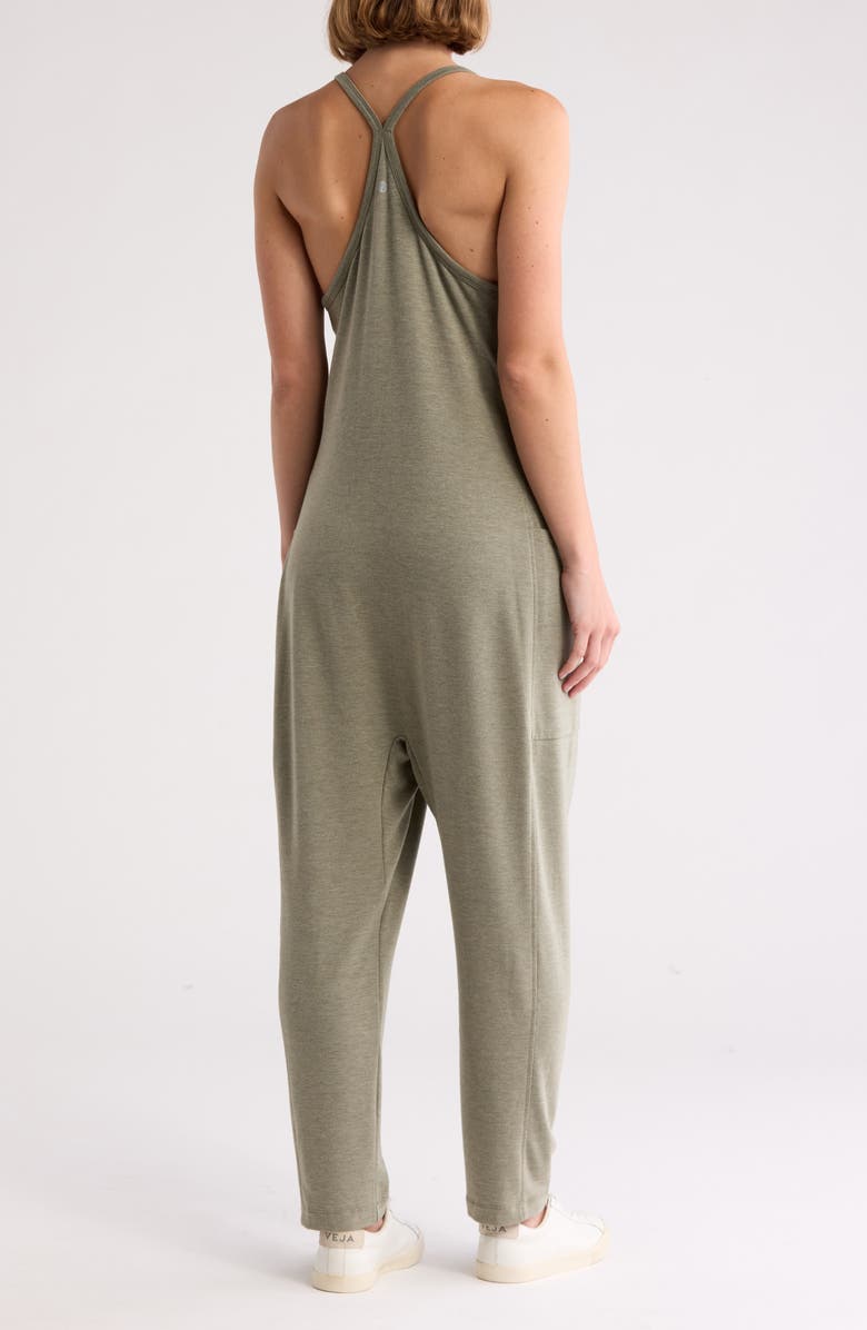Z by Zella Change of Heart Jumpsuit, Alternate, color, Olive Night Heather